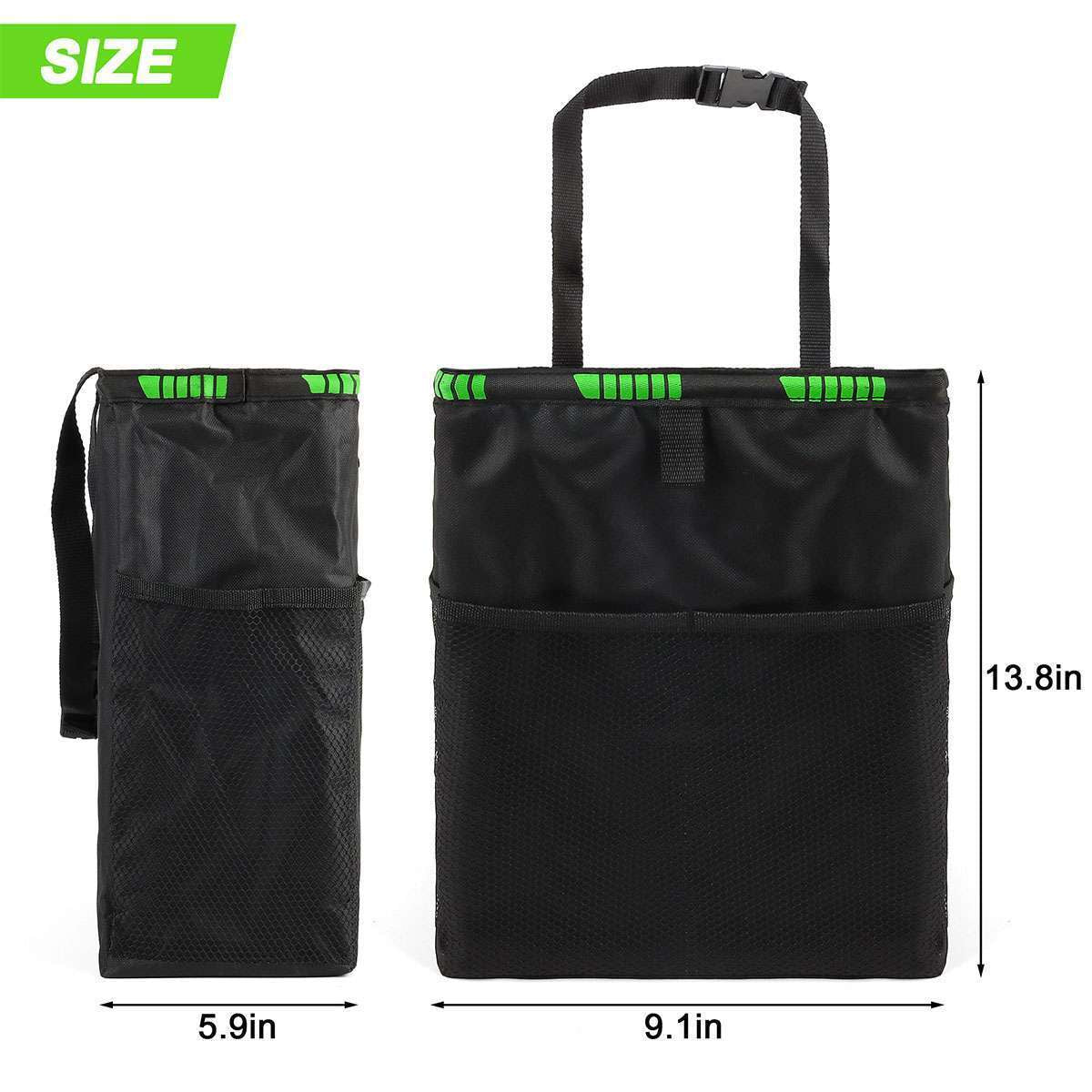 Car Trash Bag Litter Can Garbage Waste Bin Seat Organizer Storage Box for Trip